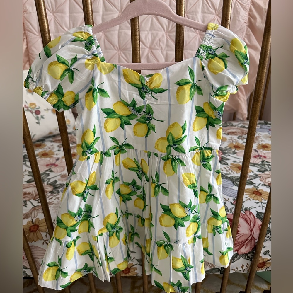 Janie and Jack Lemon Printed Baby Dress